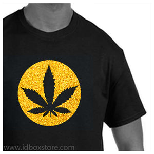 420 Gold Glitter Weed Love